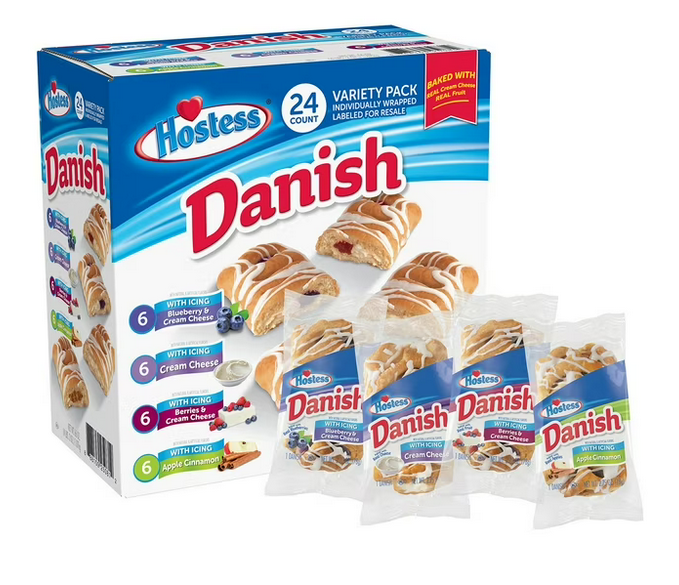 Hostess Variety Pack Danish,  24 pk. - 66 oz