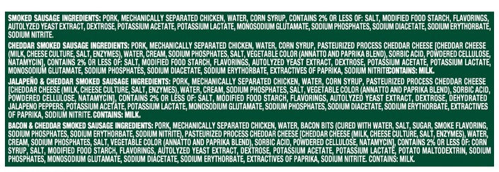 Eckrich Cheddar Smoked Sausage, 6 Links, 14 oz
