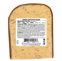Yancey’s Fancy Smoked Gouda Cheese with Bacon – 8 oz