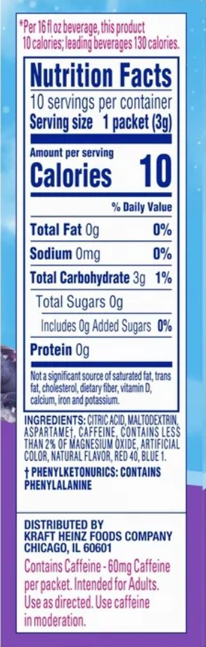Crystal Light Grape Drink Mix, 10 ct – 1.4 oz