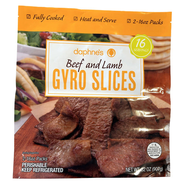 Daphne's Beef and Lamb Gyro Slices, 2- 16 oz Packs (32 oz)