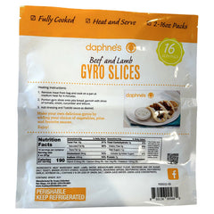 Daphne's Beef and Lamb Gyro Slices, 2- 16 oz Packs (32 oz)