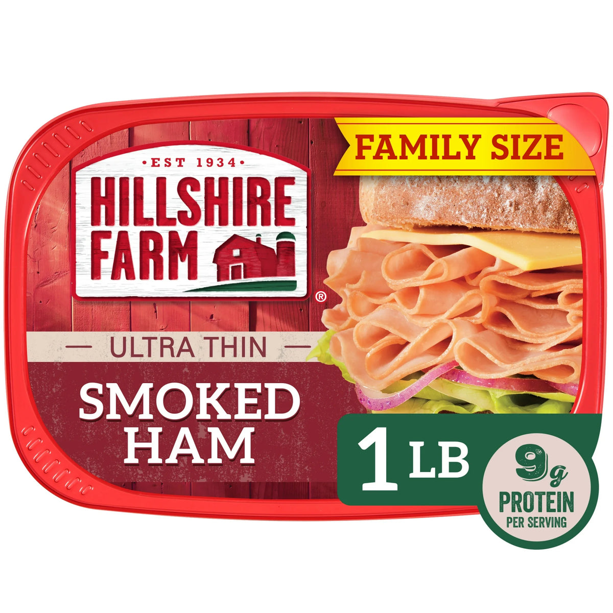 Hillshire Farm Ultra Thin Sliced Smoked Ham Deli Lunch Meat, 16 oz