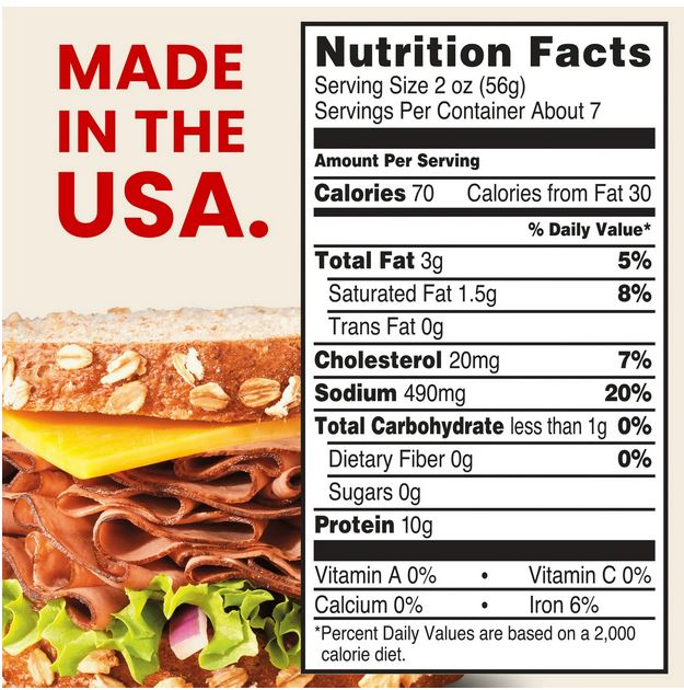 Hillshire Farm Sliced Roast Beef Deli Lunch Meat – 13 oz