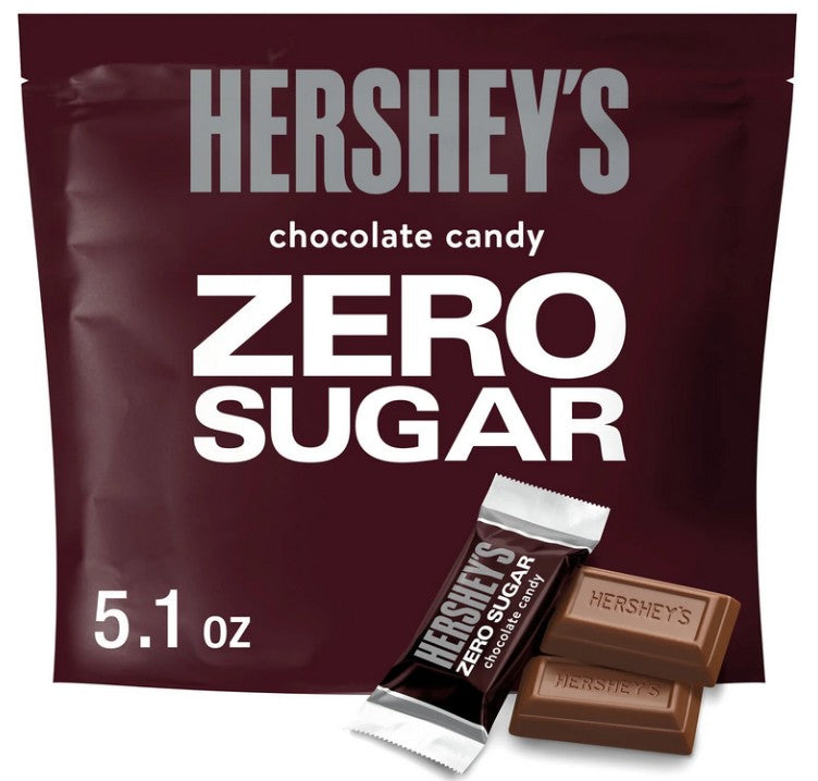 Hershey's Zero Sugar Chocolate Candy, Bag 5.1 oz