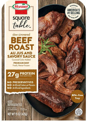 Hormel Square Table- Slow Simmered Beef Roast Au Jus & Savory Sauce, Refrigerated, 15 oz