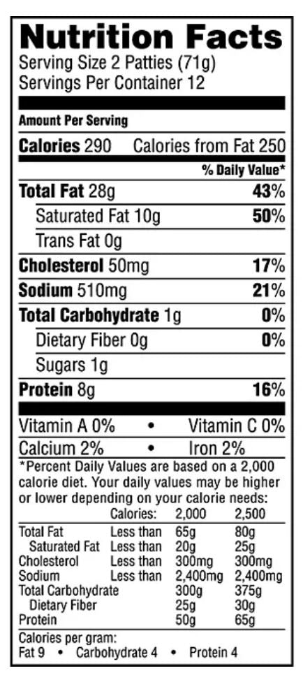 Jimmy Dean Original Pork Sausage Patties, 24 ct – 1.88 lbs (30 oz)