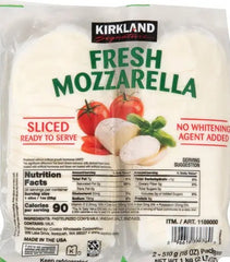 Kirkland Signature Fresh Mozzarella, 18 oz, 2-count (36 oz)