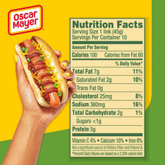 Oscar Mayer Turkey Uncured Franks Hot Dogs, 10 ct – 16 oz
