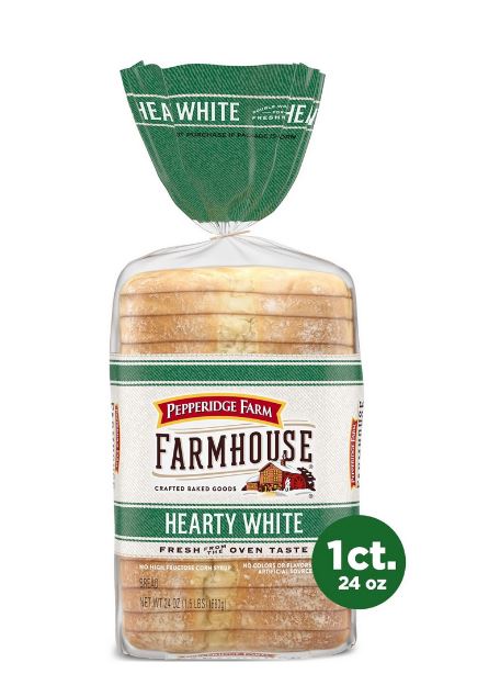 Pepperidge Farm Farmhouse Hearty White Bread, 24 oz Loaf