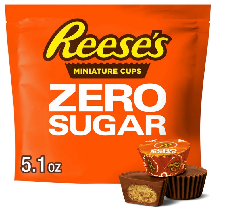 Reese's Zero Sugar Miniatures Chocolate Peanut Butter Cups Candy Bag - 5.1 oz