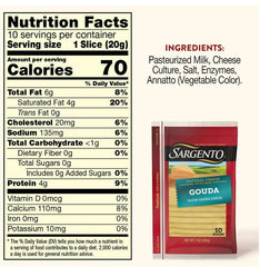 Sargento Sliced Gouda Cheese – 7 oz