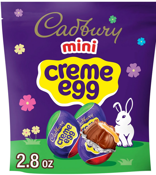 Cadbury Mini Creme Egg Chocolate with Fondant Easter Candy, Bag 2.8 oz