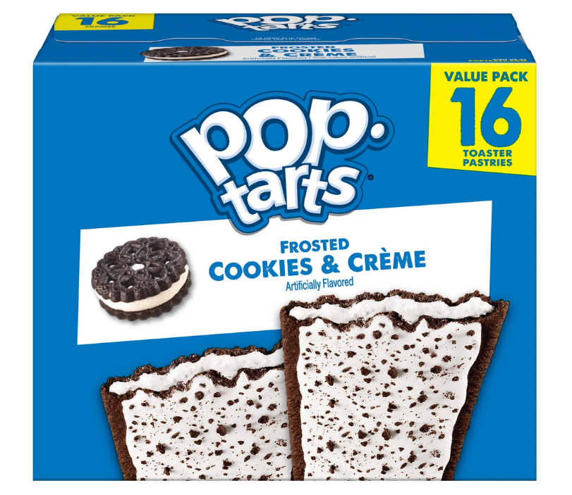 Pop-Tarts Frosted Cookies and Creme Toaster Pastries, 27 oz (16 Count)