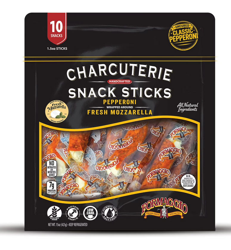 Formaggio Charcuterie Snack Stick, Pepperoni - 10 ct, 15 oz