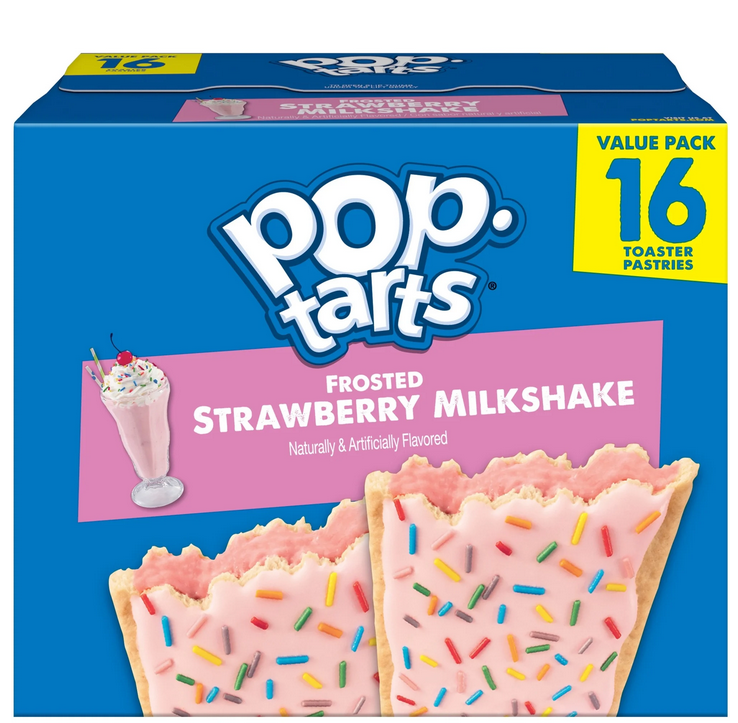 Pop-Tarts Frosted Strawberry Milkshake Pastries, 27 oz (16 Count)