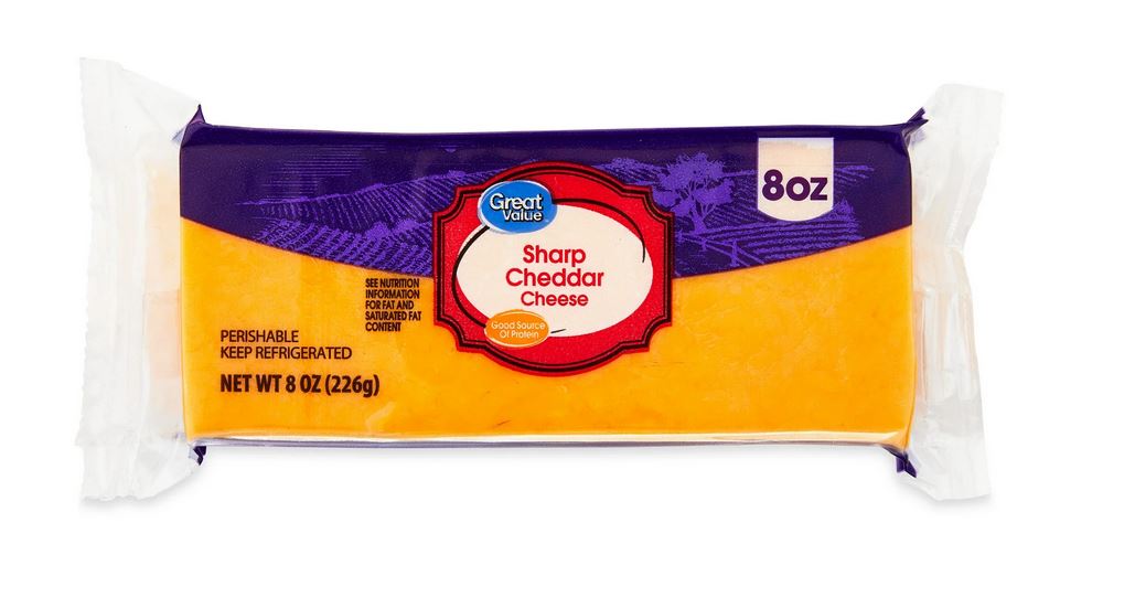 Great Value Sharp Cheddar Cheese – 8 oz