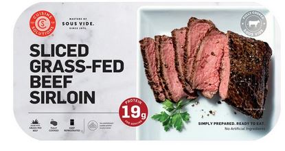 Cuisine Solutions Sliced Grass-Fed Beef Sirloin – 22 oz