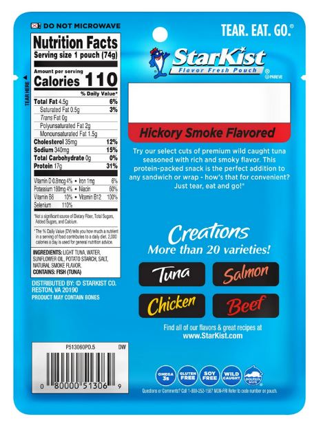 StarKist Tuna Creations, Hickory Smoked – 2.6 oz