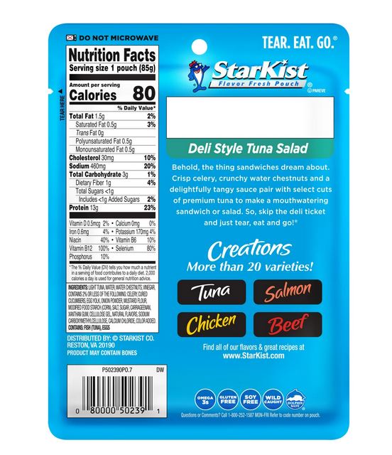 StarKist Tuna Creations, Deli Style Tuna Salad – 3 oz