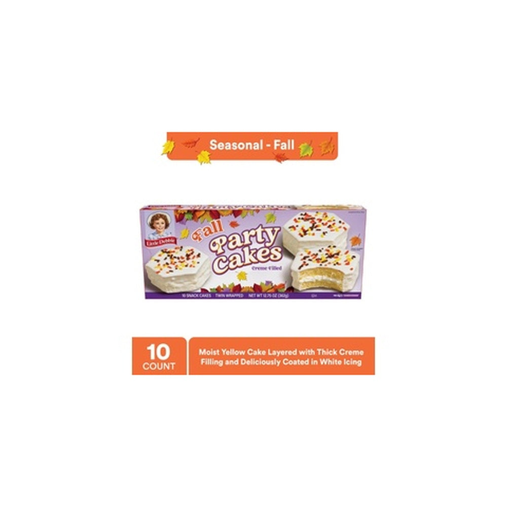 Little Debbie Fall Party Vanilla Snack Cakes - 10 Count - 12.75 oz