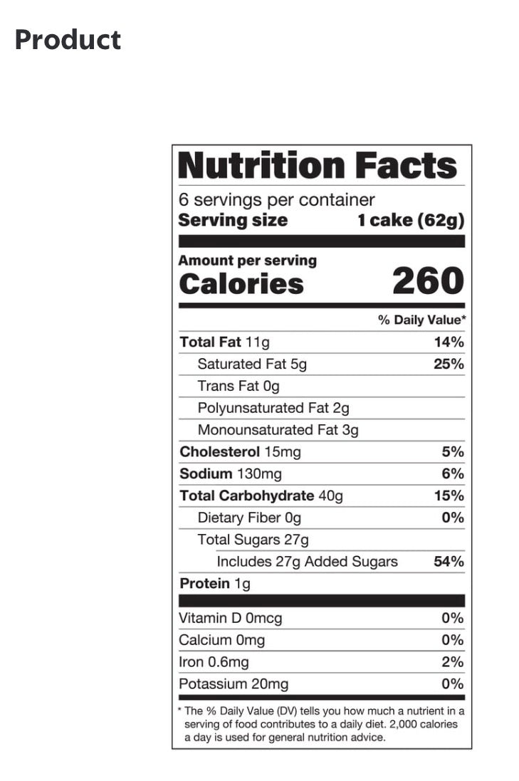 Little Debbie Pumpkin Spice Rolls Nutrition Facts