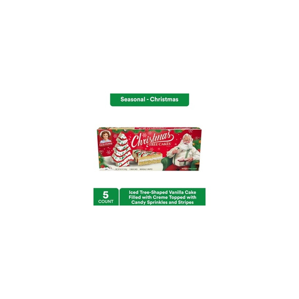 Little Debbie Vanilla Christmas Tree Cakes - 5 Count - 8.52 oz