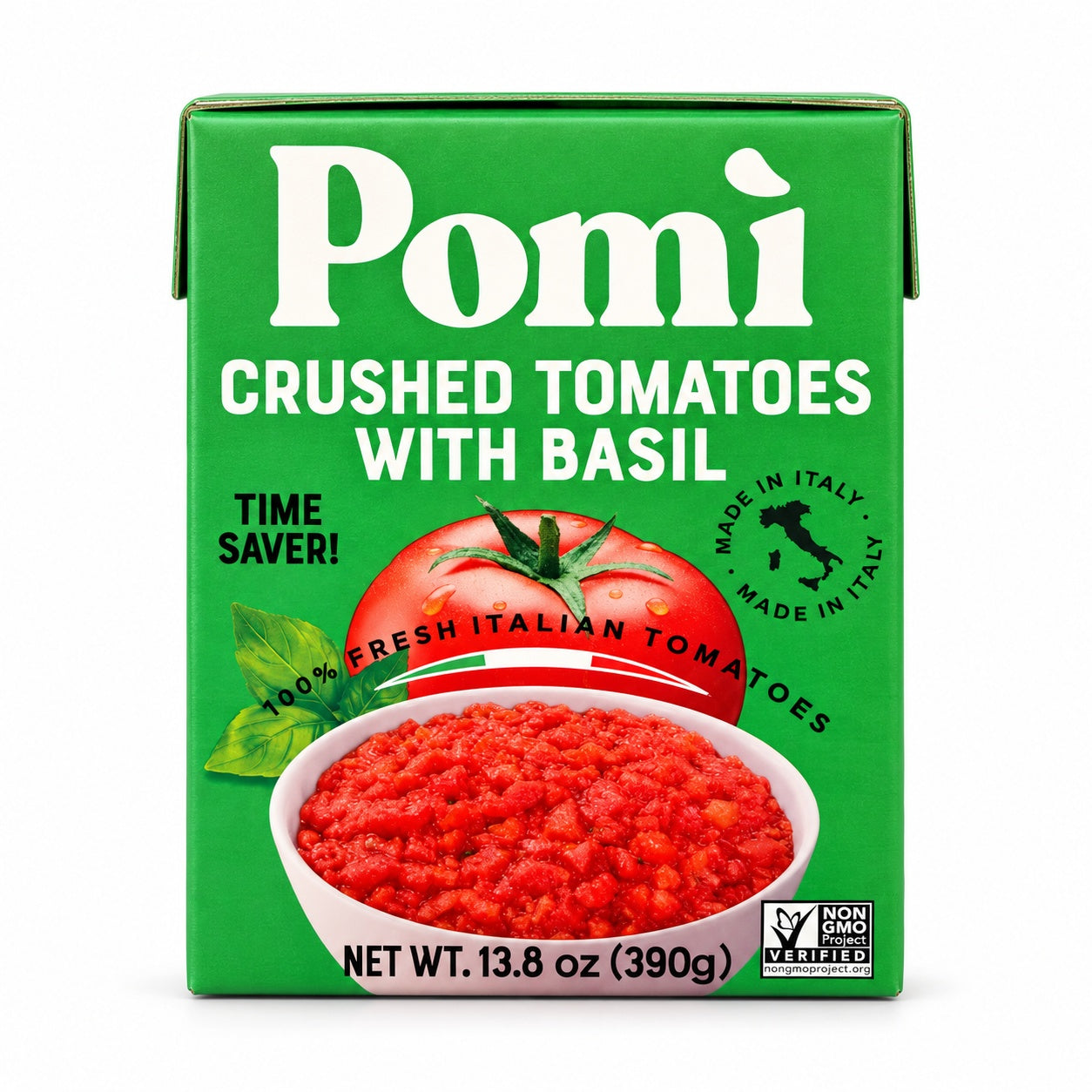 Pomi Crushed Tomatoes with Basil - 13.8 oz